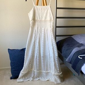 Bohemian White Dress Beach Dress Vacation Dress